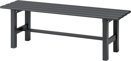 VegTrug Aluminium Garden Bench, Outdoor Bench for Garden and Patio, Wood-Effect Bench, 120 cm, Powder-Coated Gray