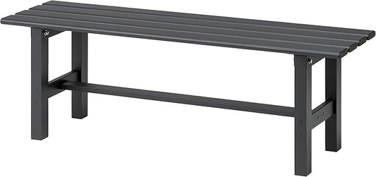 VegTrug Aluminium Garden Bench, Outdoor Bench for Garden and Patio, Wood-Effect Bench, 120 cm, Powder-Coated Gray