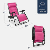Best Choice Products Oversized Padded Zero Gravity Chair, Folding Outdoor Patio Recliner - Photo 2