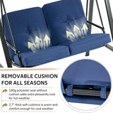AECOJOY Outdoor Patio Swing Chair for Adults, 2-Seat Porch Swings with Adjustable Canopy - Photo 3