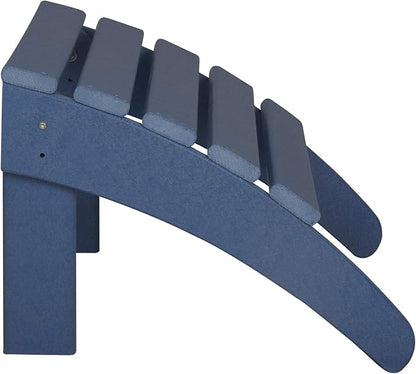 WestinTrends Outdoor Patio Adirondack Ottoman Foot Rest, All Weather Poly Lumber Foot Stool for Adirondack Chair, Widely Used for Outside Porch Pool Lawn Backyard, Navy Blue