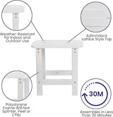 Flash Furniture Set of 4 Finn Modern Commercial Grade Adirondack Rocking Chairs - All-Weather White Poly Resin Wood - Photo 5
