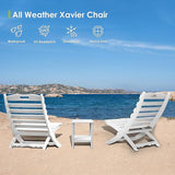 GREENVINES Folding-Xavier-Chairs Set of 4 | Wave | Portable Adirondack-Chair | HDPE Plastic | All Weather Fire-Pit Chair - Photo 5