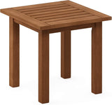Furinno FG18506 Tioman Hardwood Patio Furniture Outdoor End Table, Natural - Photo 6