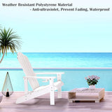 Adirondack Chair Weather Resistant, Hard Plastic Adirondack Chair with Cup Holder - Photo 7