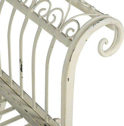 Safavieh Outdoor Collection Brielle Antique White Bench