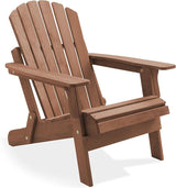 Casafield Oversized Folding Adirondack Chair, Cedar Wood Outdoor Fire Pit Lounge Chairs for Patio, Deck, Yard - Photo 1