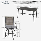 PHI VILLA 7 Piece Outdoor Bar Set - Photo 7