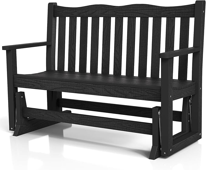 Stoog Outdoor Glider, All-Weather HIPS 2 Person Patio Glider Bench with 800 lbs Weight Capacity, Never Fade or Rot - Photo 1