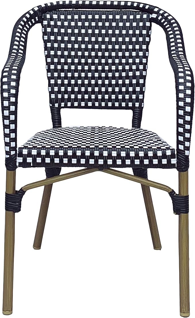 Christopher Knight Home Cecil Bistro Chairs, Black + White + Wood Print - Photo 4