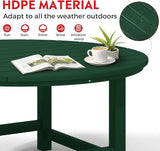 Costaelm Patio Conversation Table, Tatio Accent HDPE Outdoor Weather Resistant - Photo 6