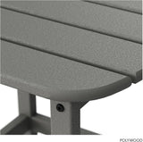 POLYWOOD SBT18GY South Beach 18" Outdoor Side Table, Slate Grey - Photo 6