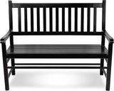 Shine Company Eden Outdoor Garden Bench – Black - Photo 4