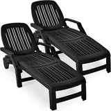 Giantex Chaise Lounge Outdoor, 6 Adjustable Backrests Lounge Chair Recliner, Outdoor Furniture for Patio Poolside Garden - Photo 1
