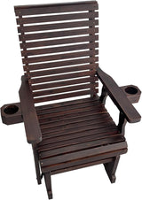 Fortune Candy Wooden Patio Glider for One Person, with High Backrest and Deep Contoured Seat, Solid Fir Wood - Photo 9