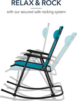 Best Choice Products Outdoor Folding Rocking Chair, Zero Gravity Lounge Chair - Photo 4