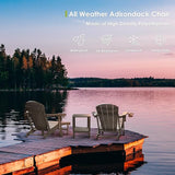 GREENVINES Adirondack-Chairs-with-Ottoman | Set of 4 | Wood Grain | Folding | Retractable-Footrest | HDPE Plastic - Photo 5