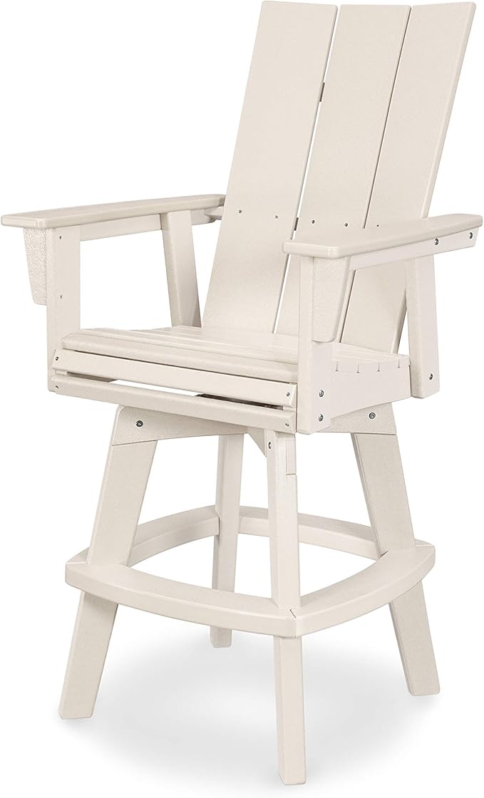 POLYWOOD® Modern Adirondack Bar Chair, Sand