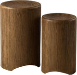 SUNBURY Concrete Side Table Set of 2, Outdoor Side Table Nesting for Patio - Photo 8