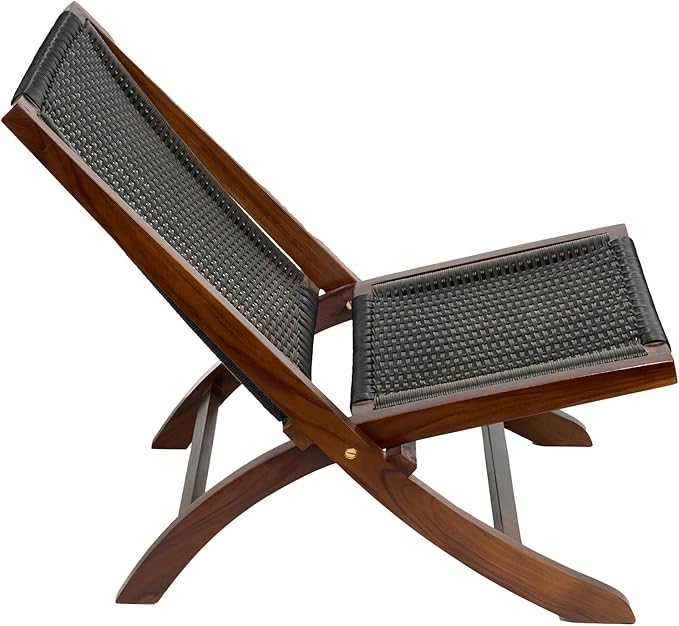 TeakCraft Teak Rattan Lounge Chair – Foldable - Photo 10