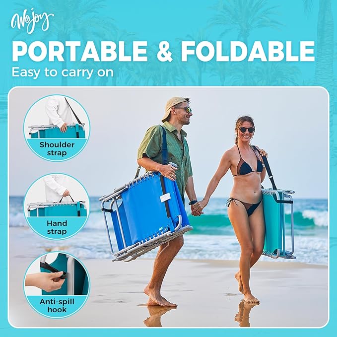 #WEJOY Folding Tanning Chair with Canopy Shade - Photo 7