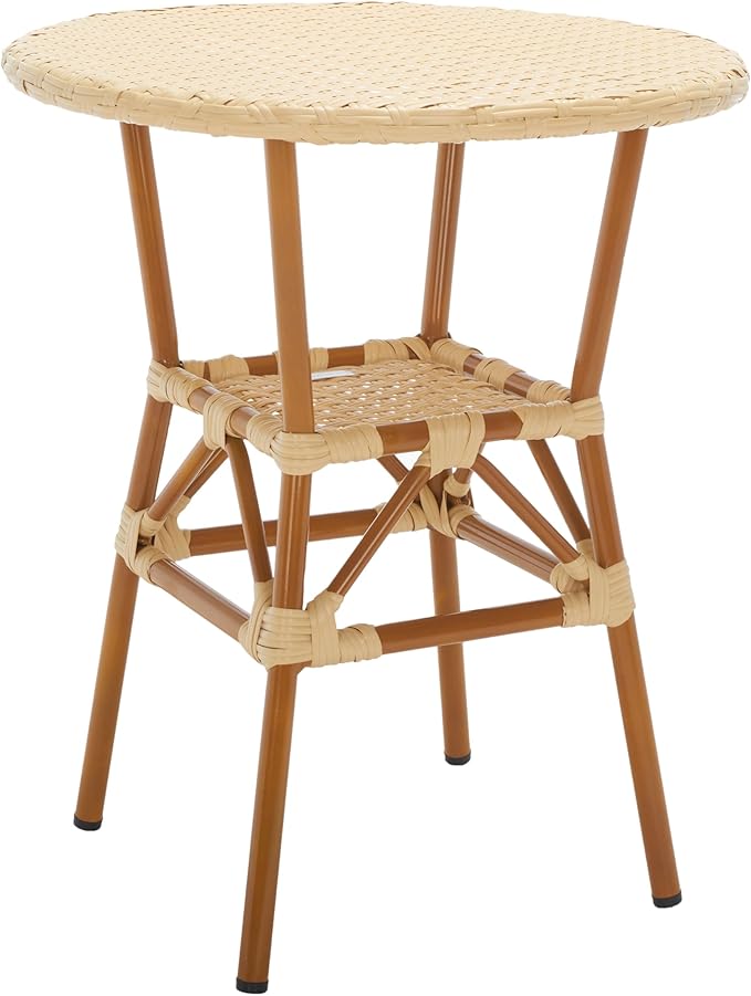 SAFAVIEH Outdoor Collection California Natural Bistro Table (Fully Assembled)