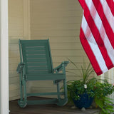GREENVINES Outdoor Rocking Chairs | Set of 4 | Porch Rocker | HDPE Plastic | Forest | Oversized Rockers | High Back - Photo 6