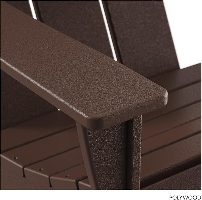 POLYWOOD Modern Adirondack Chair – All-Weather Outdoor Lawn Adirondack Chairs – HDPE - Photo 7