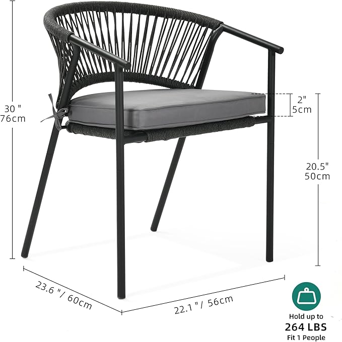 YITAHOME Outdoor Patio Chairs Set of 6 - Photo 2