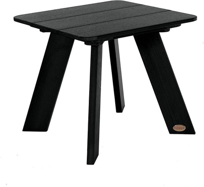 Highwood Italica Modern Adirondack Chair, Ottoman, and Side Table, 3-Piece Set, Black