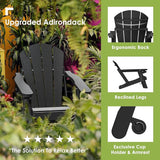 GREENVINES Adirondack-Chairs-with-Ottoman | Folding | Retractable-Footrest | HDPE Plastic | All Weather Fire Pit Chair - Photo 3
