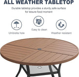VICLLAX 40.6" Round Patio Dining Table for 4 - Photo 9