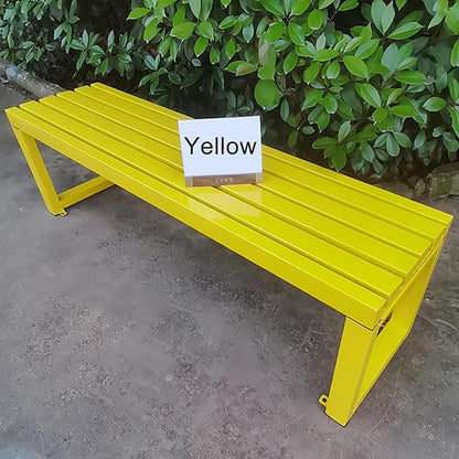 Outdoor Metal Garden Bench - Weatherproof Park Bench for Lawn, Patio, and Yard - Supports up to 800 Pounds, 47 Inch Length