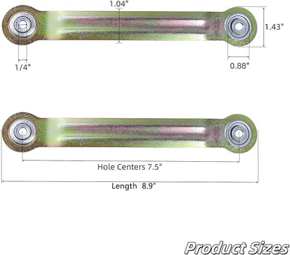 LC LICTOP Glider Bearing Arm Bracket Replacement 4Pcs, 8.66 Inch Length & 7.5 Inch Hole Center, Hardware Rocker Parts for Patio Glider, Garden Bench, and Chair Repair