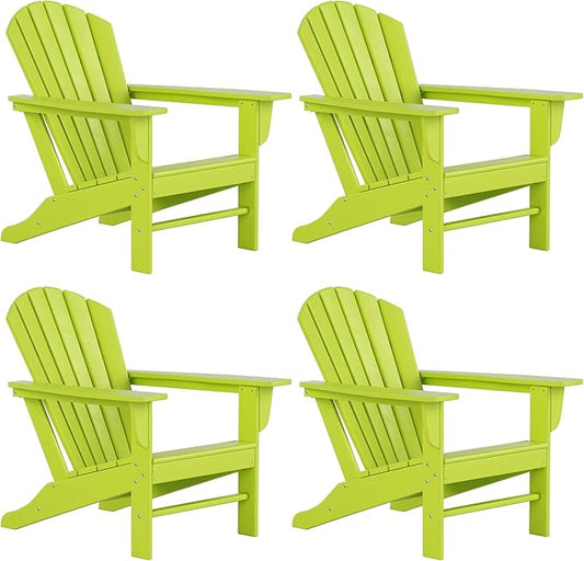 WestinTrends Dylan Outdoor Adirondack Chair (Set of 4), Lime