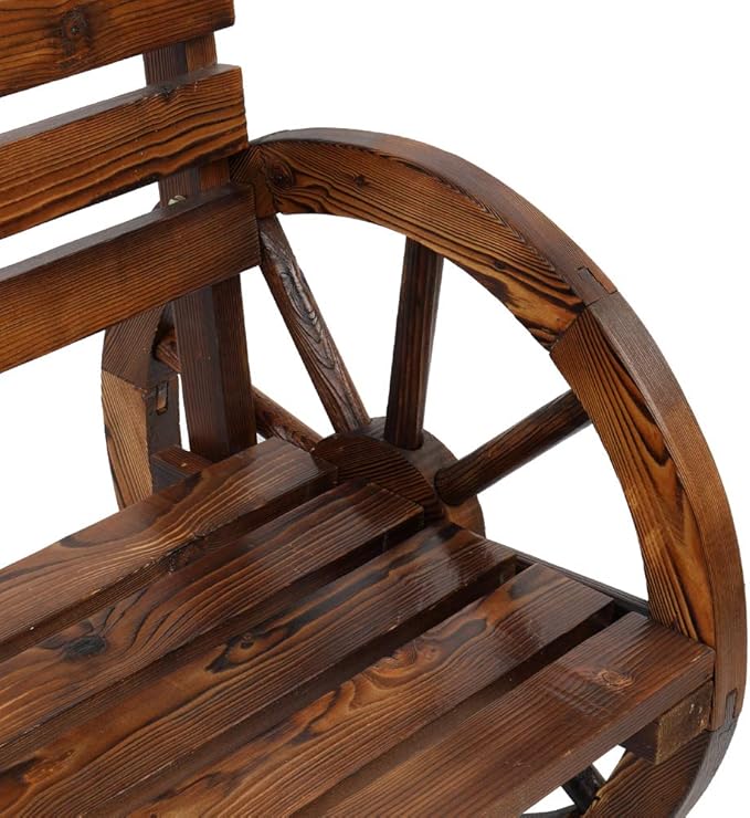 41" Bench Loveseat Chair, Outdoor Patio Bench Wood Bench, Patio Bench, for Garden, Front Porch, Courtyard, Garden Bench Seat for Porch, Patio Bench for Patio, Porch, Poolside, Balcony 105 x 53 x 78CM
