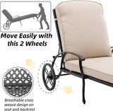 Chaise Lounge Patio Chair with Wheels - Photo 3