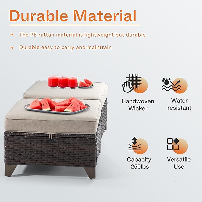 Joyside Patio Ottoman Set of 2 - Photo 4