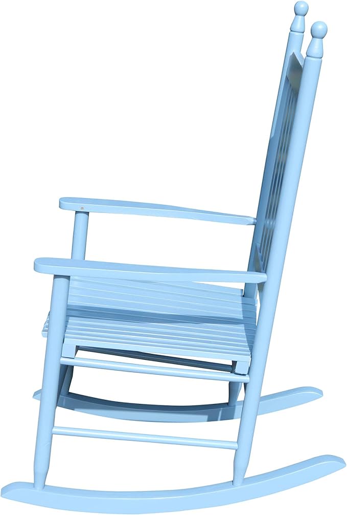 Wooden Porch Rocker Chair Blue