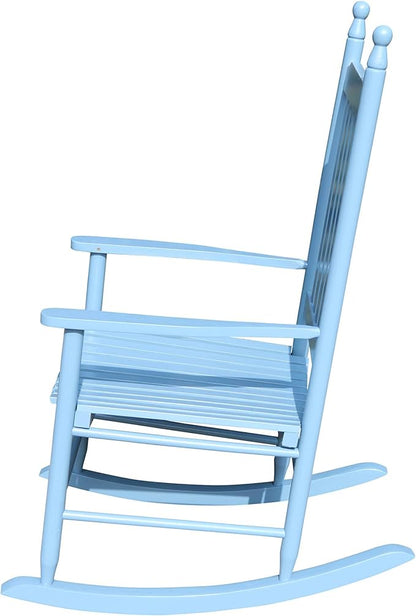 Wooden Porch Rocker Chair Blue