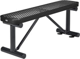 Global Industrial 4'L Heavy Duty Expanded Metal Mesh Flat Bench with Steel Frame, Portable Outdoor Bench - Photo 1