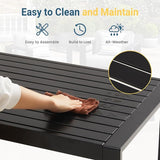 Wisteria Lane Outdoor Furniture Patio Coffee Table, Rectangle Outdoor Coffee Table - Photo 4