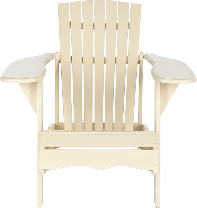 Safavieh Outdoor Living Collection Mopani Adirondack Arm Chair, Off-White