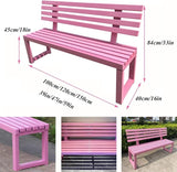 2-Person Outdoor Bench w/Backrest - Photo 2