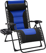 JEAREY Oversized Padded Zero Gravity Chairs, Folding Lounge Chair Outdoor Patio Recliner - Photo 1