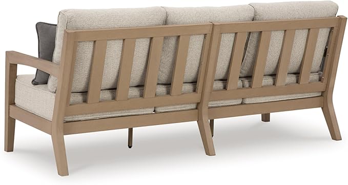 Signature Design by Ashley Hallow Creek Cottage Nuvella Weather Resistant Fabric Outdoor Sofa with Cushion and 4 Throw - Photo 9