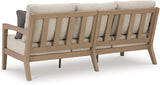 Signature Design by Ashley Hallow Creek Cottage Nuvella Weather Resistant Fabric Outdoor Sofa with Cushion and 4 Throw - Photo 9