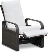 ATR ART TO REAL Outdoor Wicker Recliner Chair with 5.5'' Cushions, Automatic Adjustable Patio Lounge Chairs - Photo 9