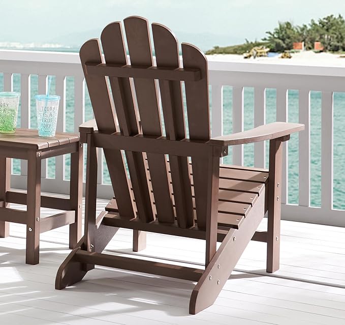 Adirondack Chairs Weather Resistant, Patio Firepit Chair, Sturdy Outside Chairs, Lawn Chairs, Easy Assembly 350lb, for Outdoor Patio Yard
