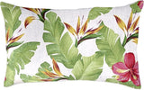 BrylaneHome Lumbar Pillow - 20" L x 13" W - Patio & Outdoor - Water, Stain & Fade Resistant - Hibiscus - Photo 1